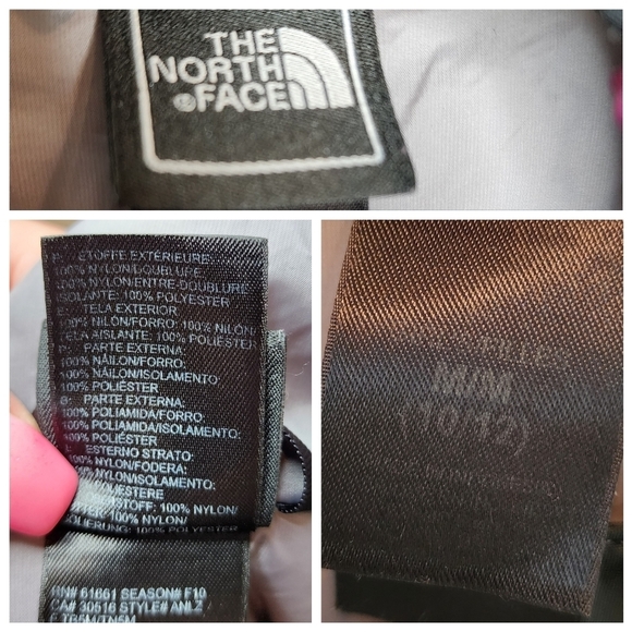 The North Face HyVent black fushia coat.  Kids size medium 10/12. - Picture 3 of 16